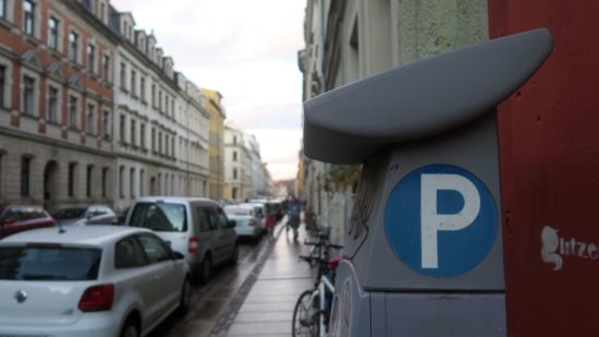 Parkautomat auf der Prießnitzstraße