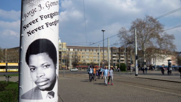 Erinnerung an Jorge Gomondai am Albertplatz