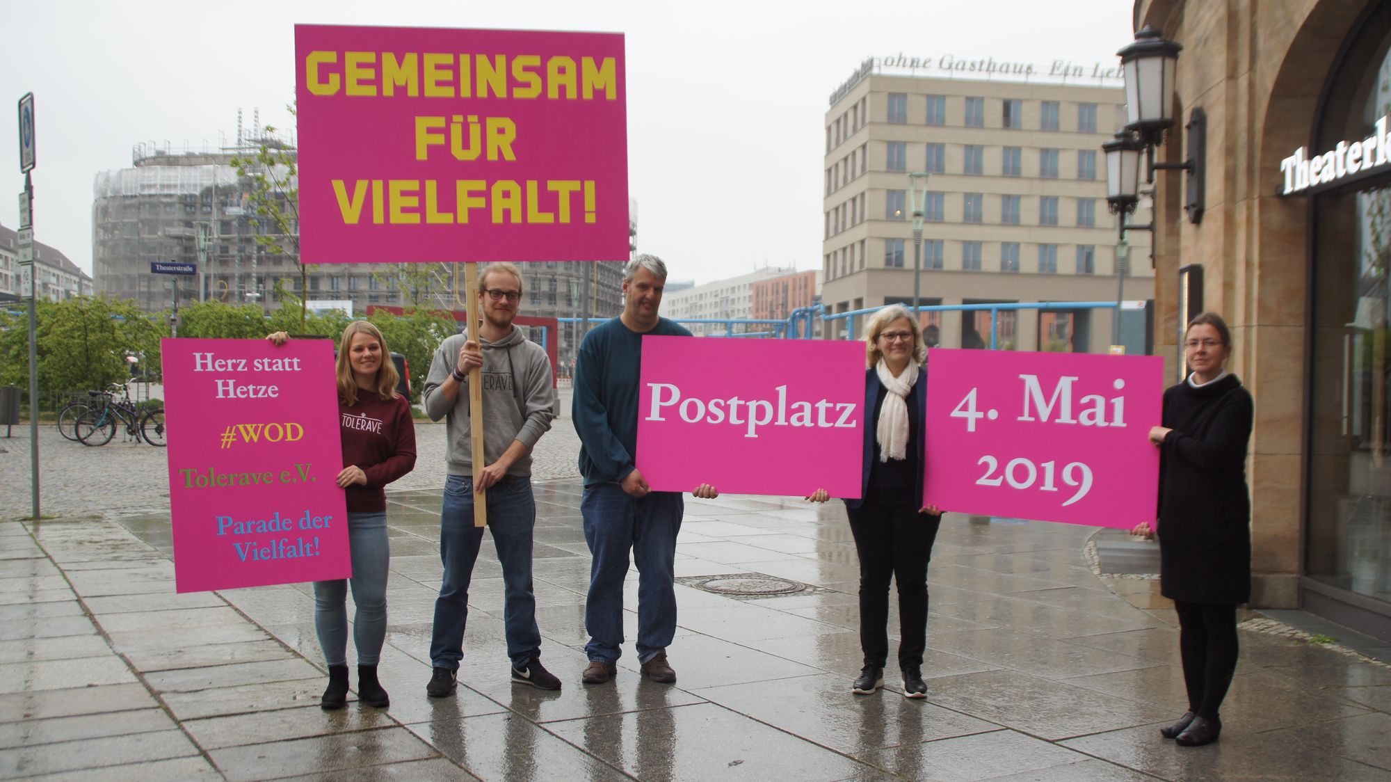 Zum Aktionstag am 4. Mai stellen Tolerave e.V., Herz statt Hetze, Weltoffenes Dresden und die Parade der Viefalt ein breit gefächertes Programm auf die Beine