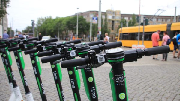 Roller-Ausleihstation am Albertplatz