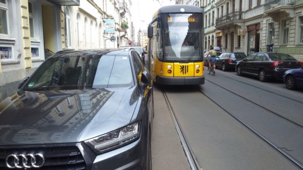 Kein Vorbeikommen auf der Rothenburger Straße