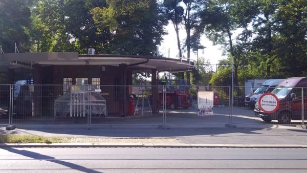 Tankstelle wird vorgerichtet