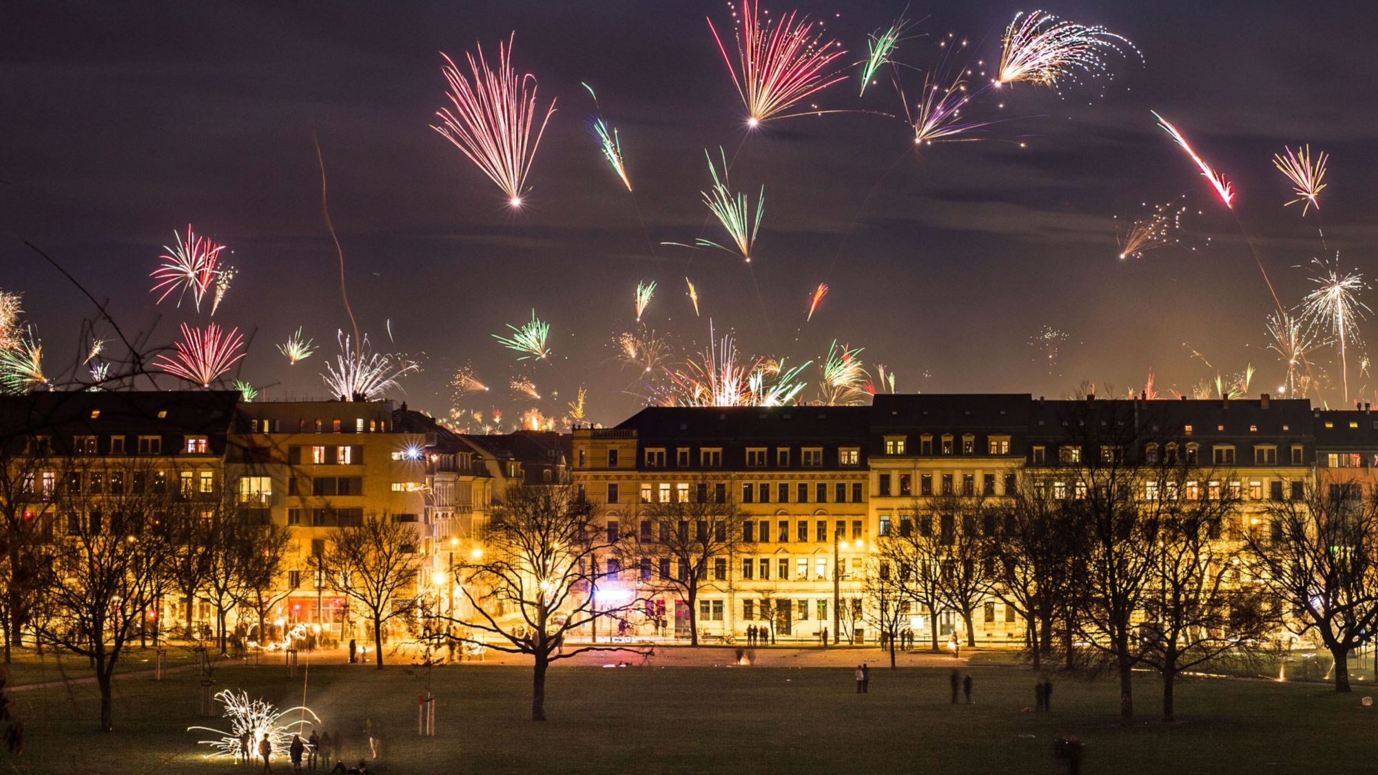 Silvesternacht über dem Alaunplatz - Foto: Archiv/Robert Seifert