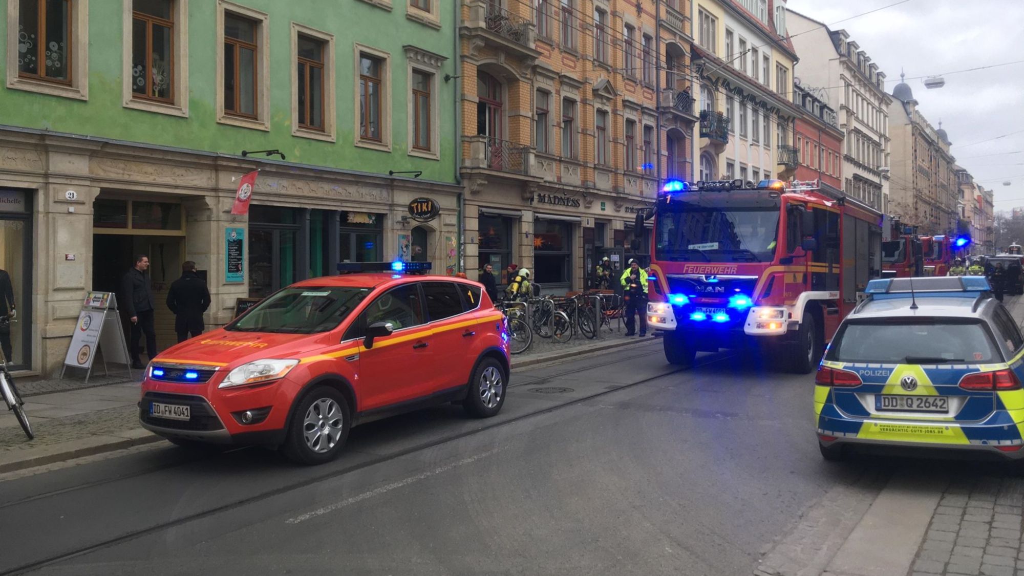 Feuerwehreinsatz auf der Görlitzer Straße