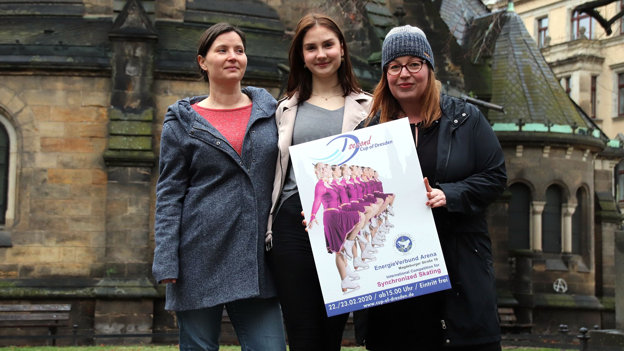 Die Organistorinnen mit einem ehemaligen Eisteufelchen. Susanne, Alina und Claudia. (v.l.)