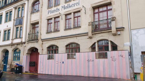 Das Haus gehört zum historischen Ensemble von "Pfunds Molkerei"