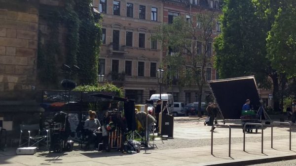 Tatort-Dreh an der Martin-Luther-Kirche - Foto: Ulla W.