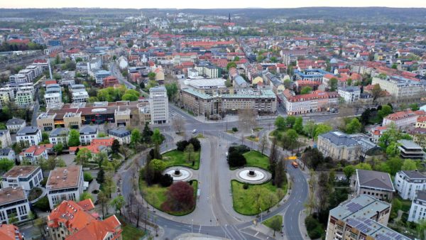 Hinter dem Albertplatz beginn die Äußere Neustadt - Foto: Rotationer CR aus Dresden