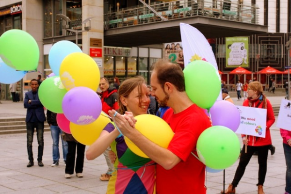 Auf der Prager Straße ging alles los. foto: Tango/Theater - offen und bunt