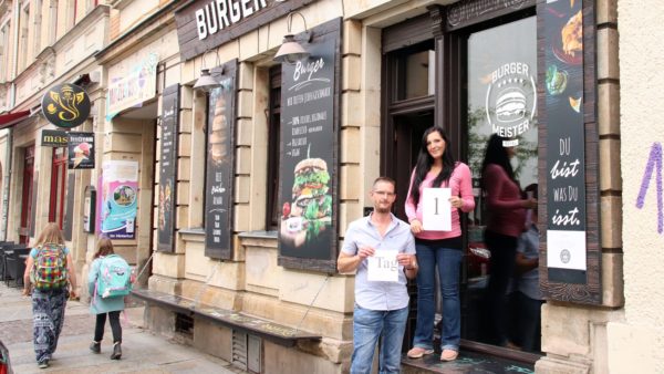 Die neuen Burgermeister Christin und Heiko.