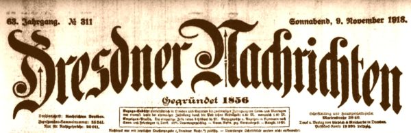 Dresdner Nachrichten von 1918