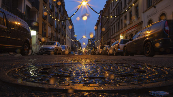 Louisenstraße zur blauen Stunde