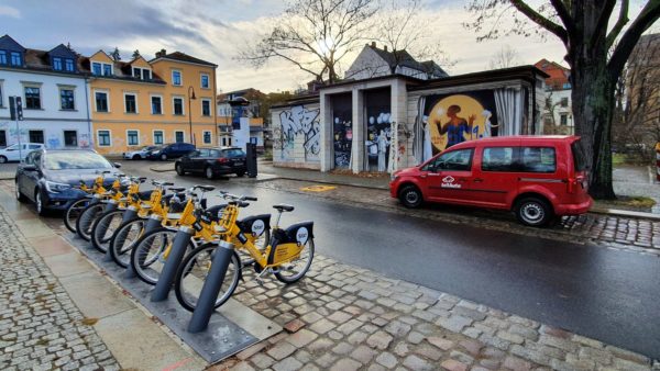 Mobipunkt am Königsbrücker Platz im Hecht-Viertel