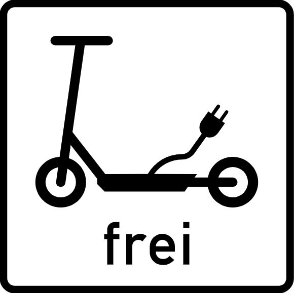 Zusatzschild Elektrokleinstfahrzeuge frei