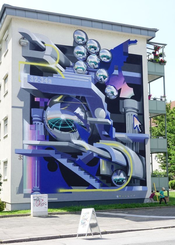 "Stairway to Heaven" in Mannheim - Mural von Bond Truluv