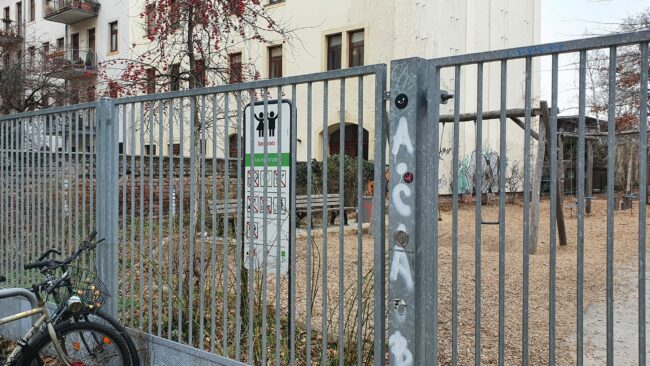 Ort des Geschehens - Spielplatz Louisengrün auf der Louisenstraße