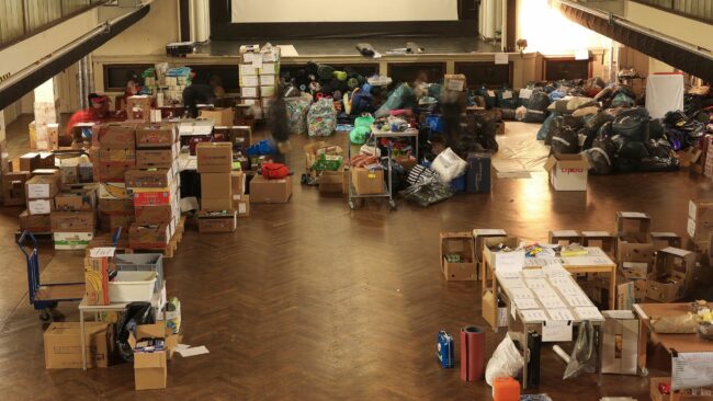 Sachspenden im Zentralwerk in Dresden-Pieschen - Foto: Tino Plunert