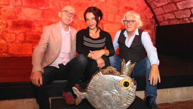 Gastronom Olaf Ruhs leitete mit den Schauspielern Henriette Ehrlich und Alf Mahlo das neue Theater.