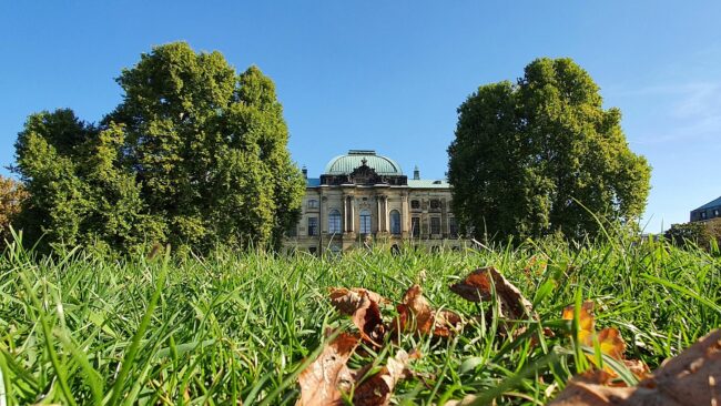 Wie ein Märchenschloss versteckt im hohen Gras, das Japanische Palais.