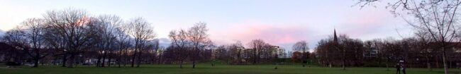 Sonnenuntergang am Alaunplatz