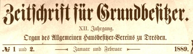 Zeitschrift für Grundbesitzer von 1889