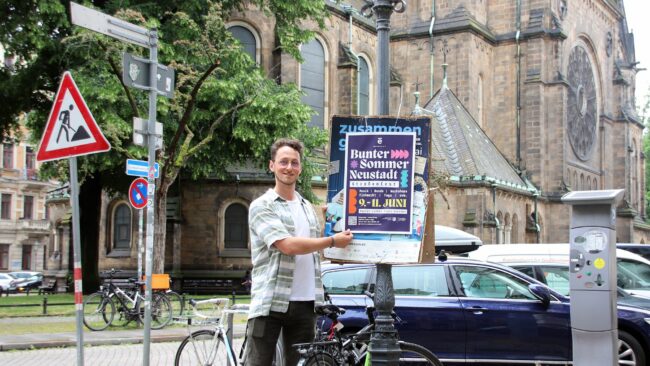 Organisiert mit dem Synthese e.V. den Bunten Sommer Neustadt auf dem Martin-Luther-Platz: Paul Brunn