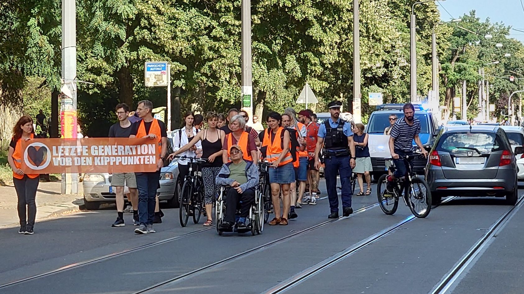 Letzte Generation demonstrierte auf dem Bischofsweg