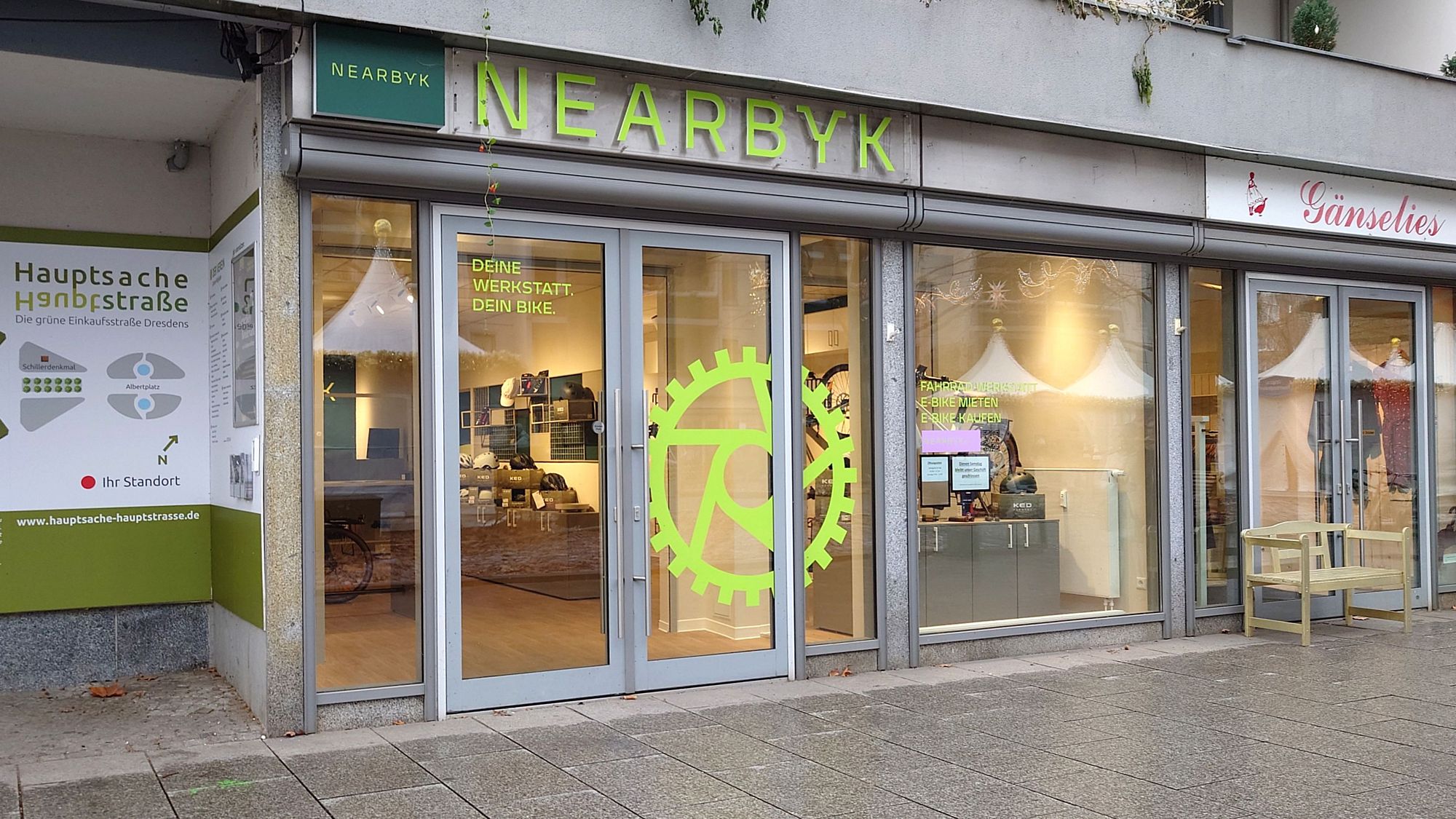 Neu auf der Haupstraße: Nearbyk.