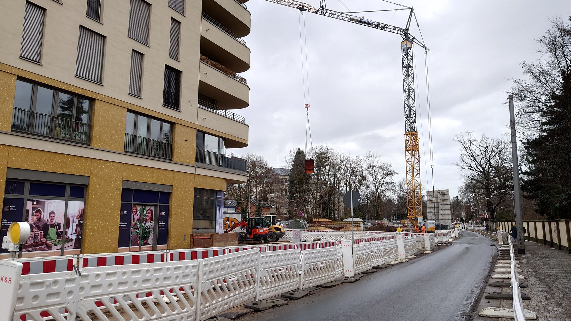 Hier wo die Prießnitzstraße in die Bautzner mündet, soll die Demo starten.