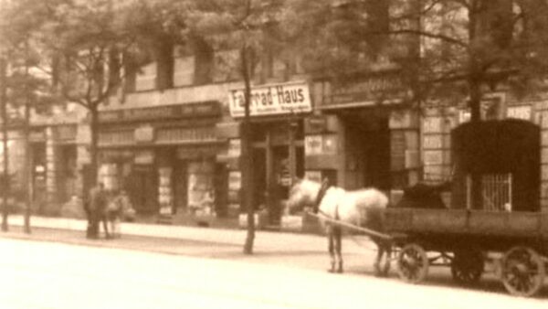 Bautzner Straße vor ca. 100 Jahren - zeitgenössische Postkarte