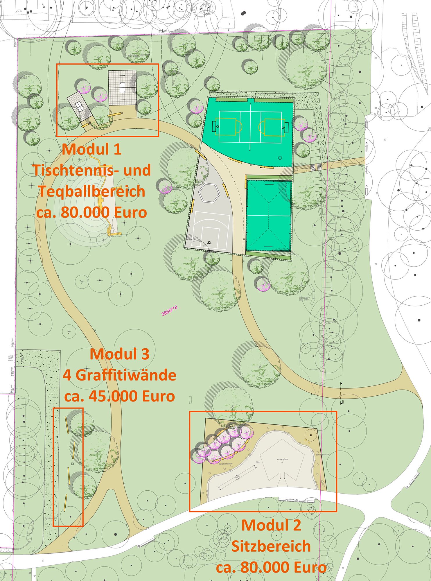 Nach den aktuellen Plänen soll der westliche Teil des Alaunplatzes so gestaltet werden. Skizze: Dresden