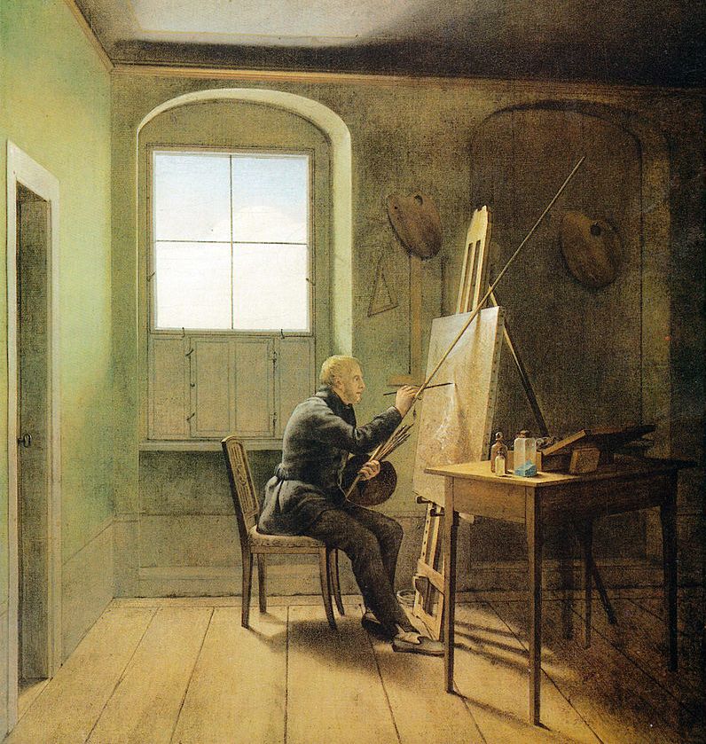 "Caspar David Friedrich im Atelier" von Georg Friedrich Kersting, 1911