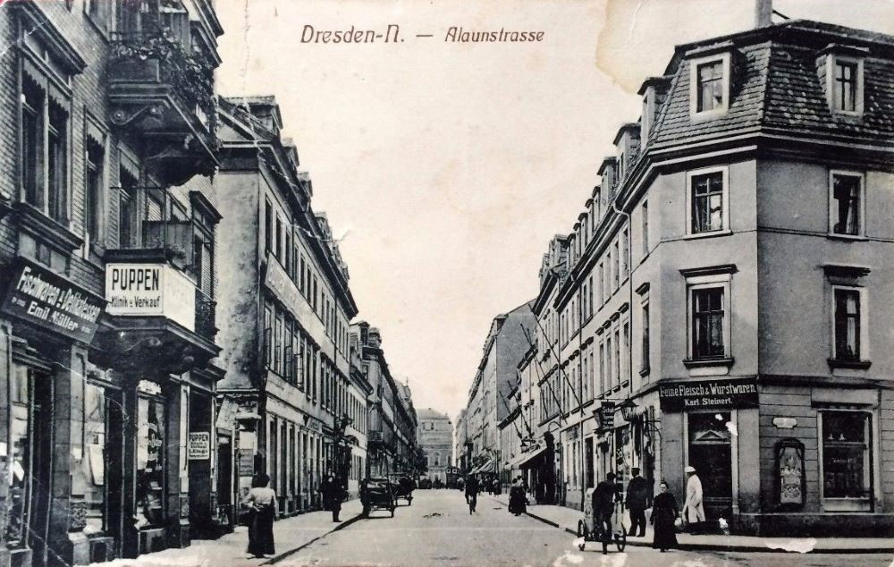 Alaunstraße, zeitgenössische Postkarte