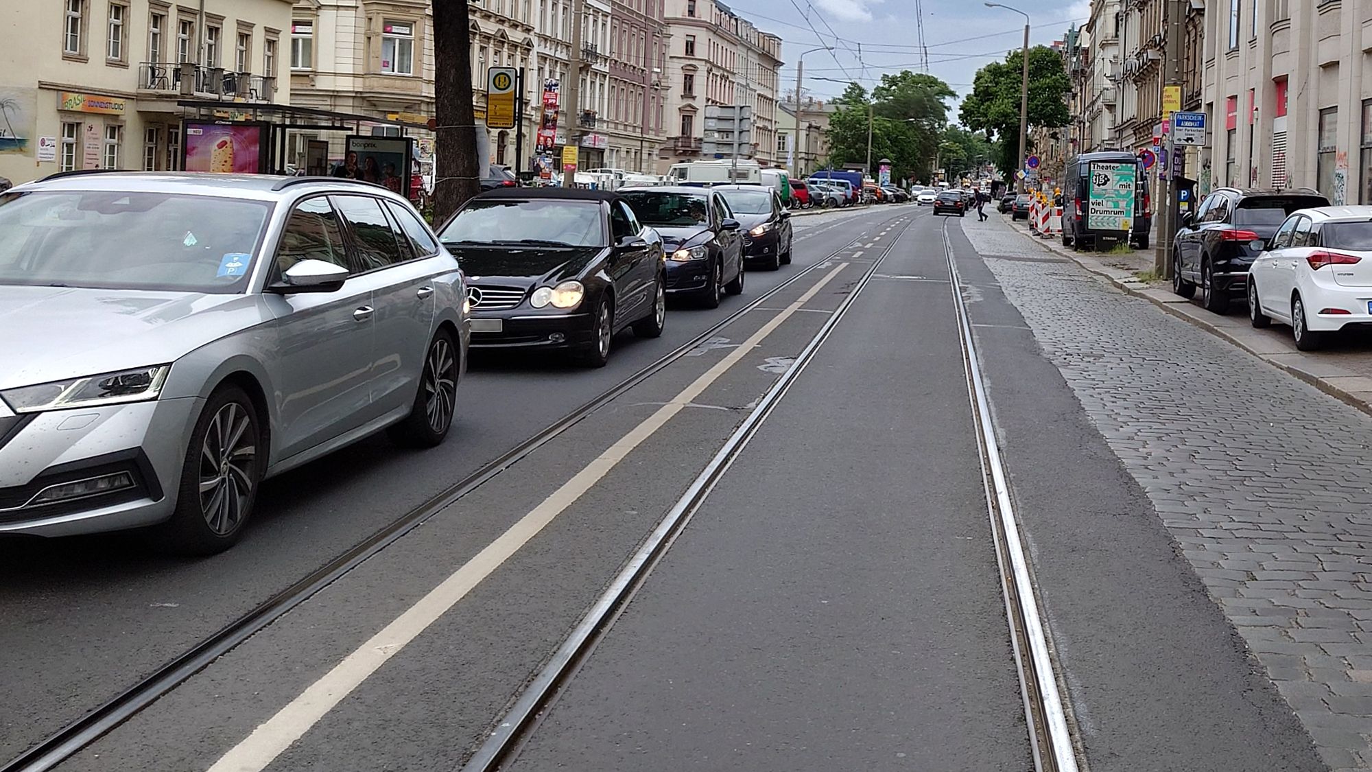 Königsbrücker Straße am Mittag - Foto: Anton Launer