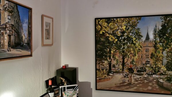 Ausstellung im Lesezeichen auf der Prießnitzstraße