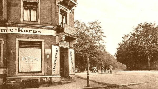 Restaurant zum 12. Armeekorps an der König-Georg-Allee, zeitgenössische Postkarte