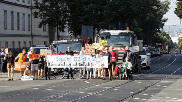 Die Blockaden dauerten jeweils sieben Minuten. Foto: Anton Launer