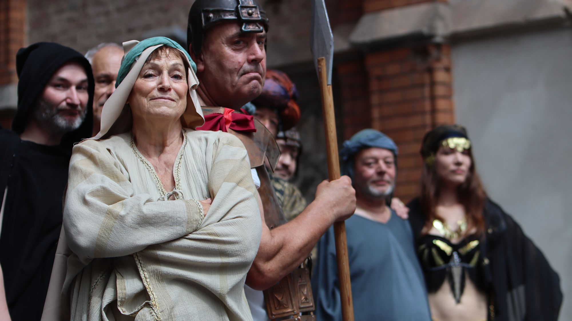 Szene aus "Nicht der Messias" - Probenfoto Theaterruine