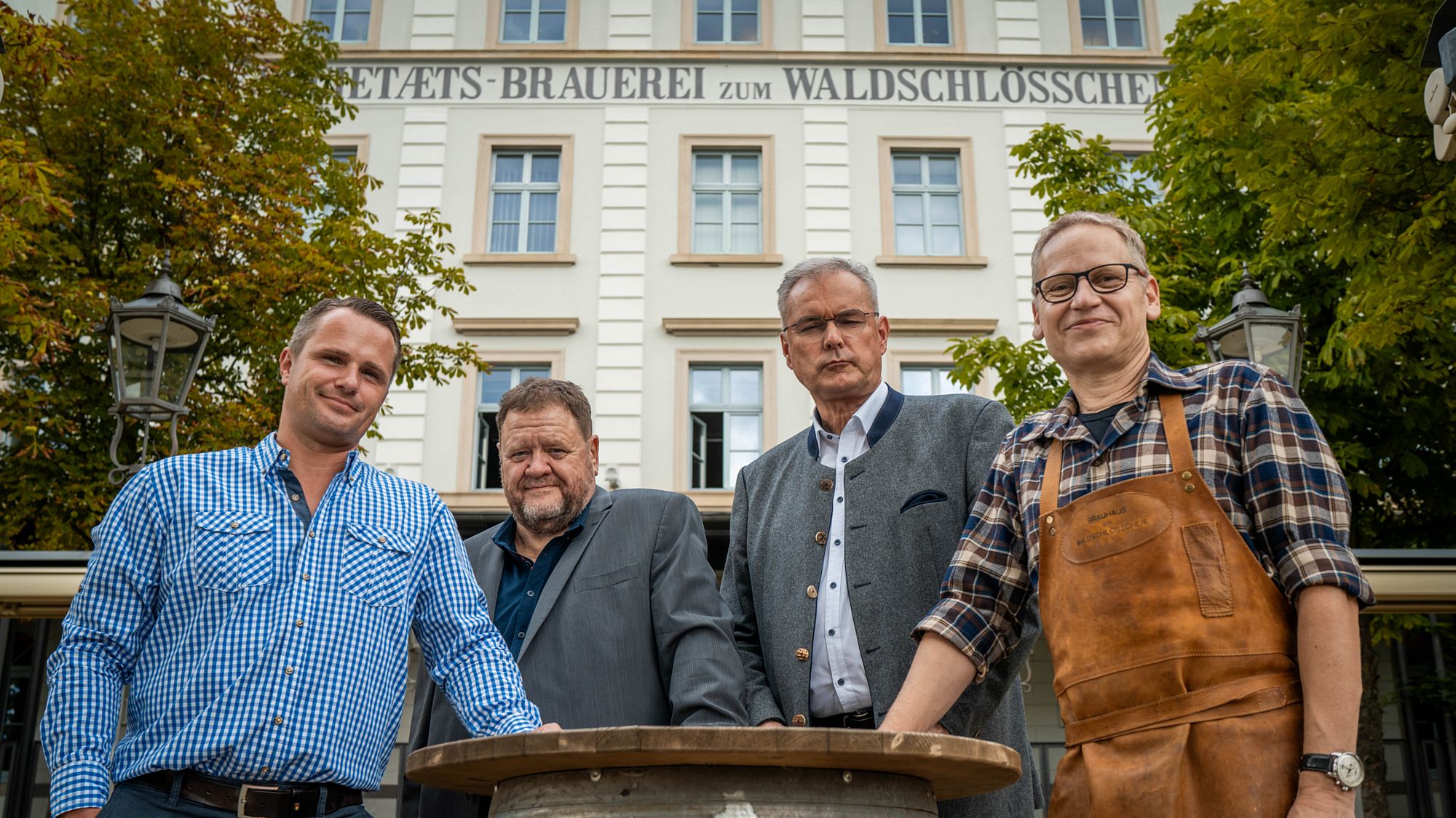 Vier fürs Waldschlösschen: Benjamin Hamm, Michael Möckel, Hagen Neumann, Holger Stark (v.li.) Foto: PR