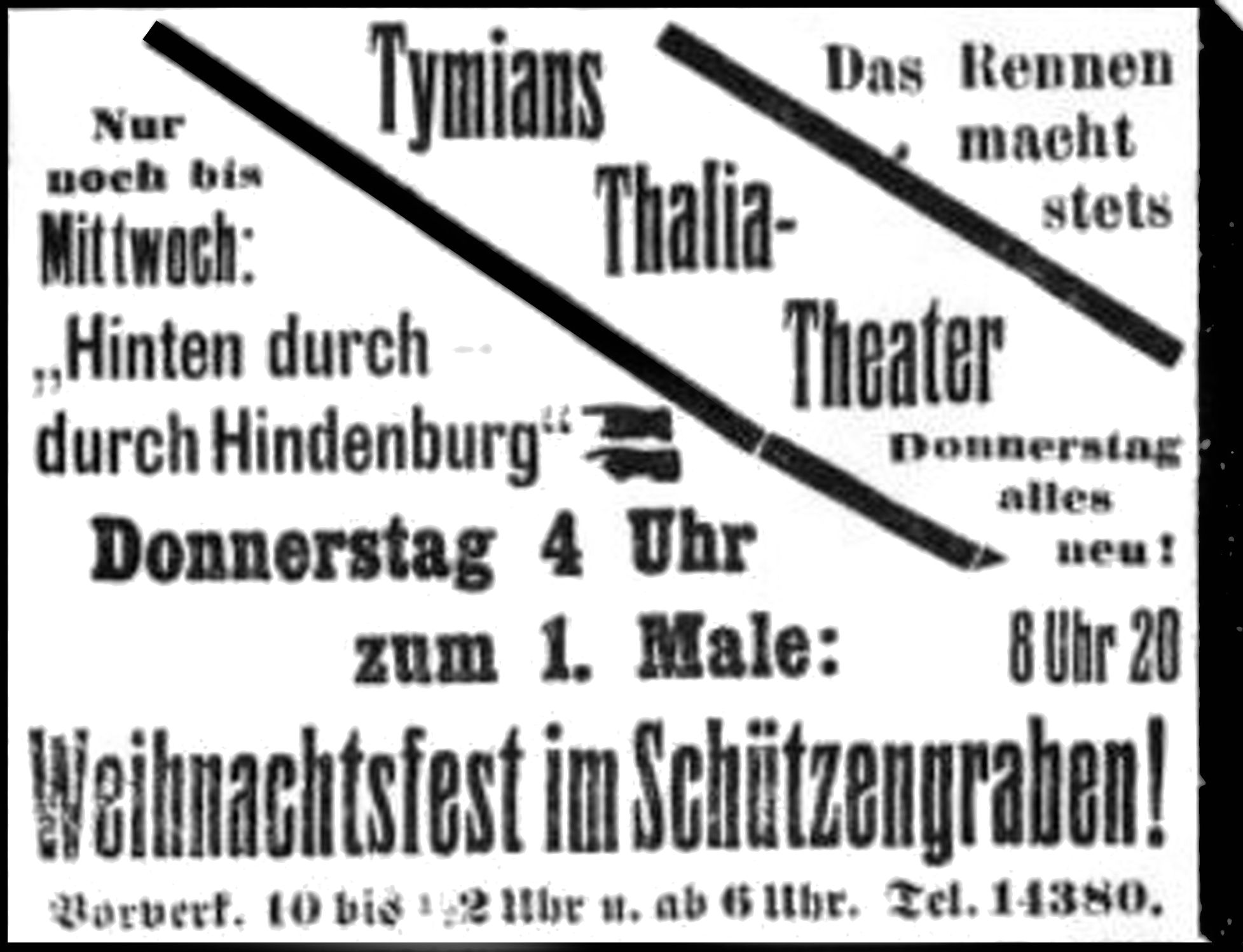 Anzeige in den Dresdner Nachrichten um 1915