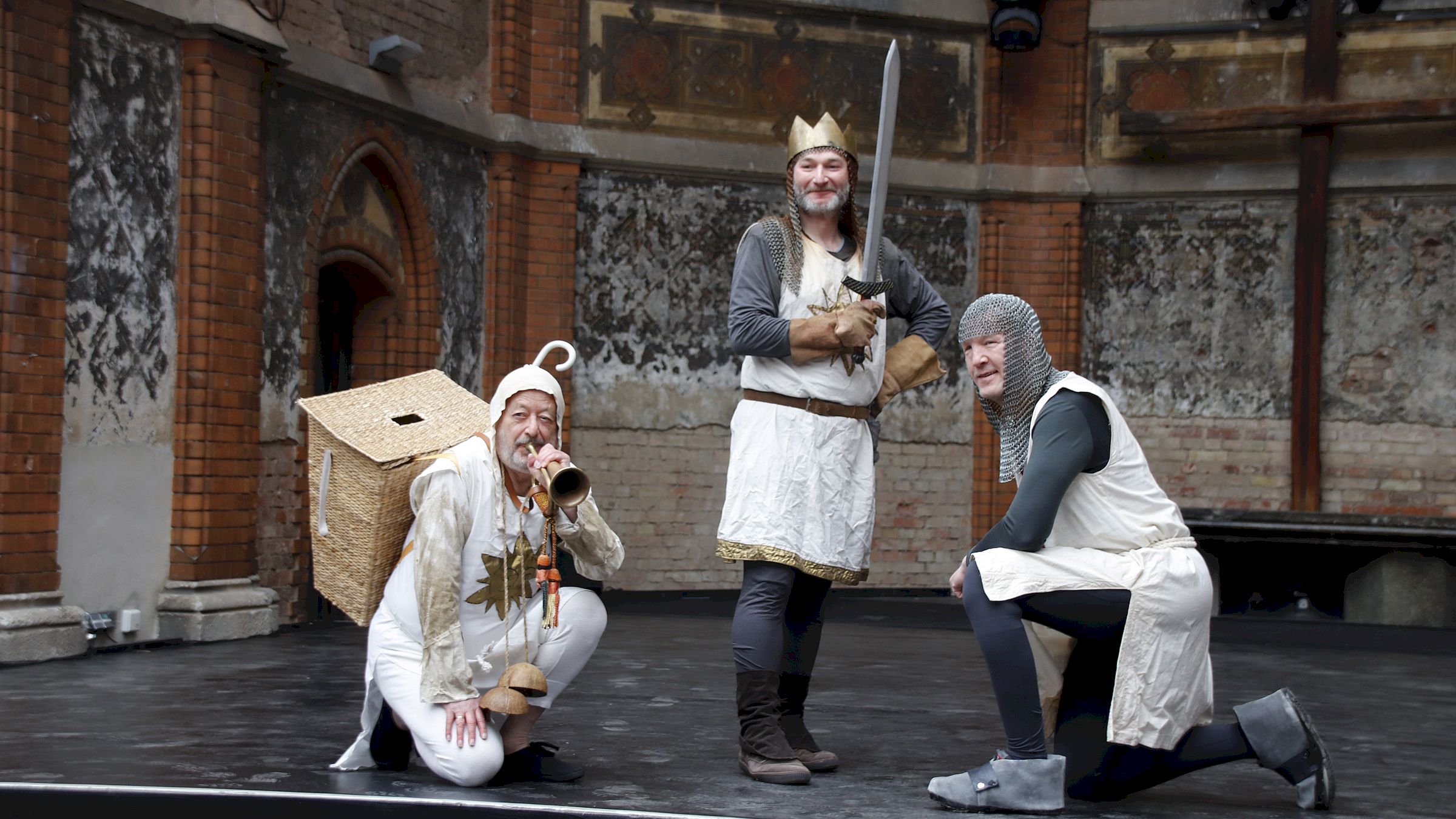 "Nicht der Messias" -Darsteller: Michael Hochmuth, Ilko Tschiedel und Jens Döring – Foto: Anton Launer