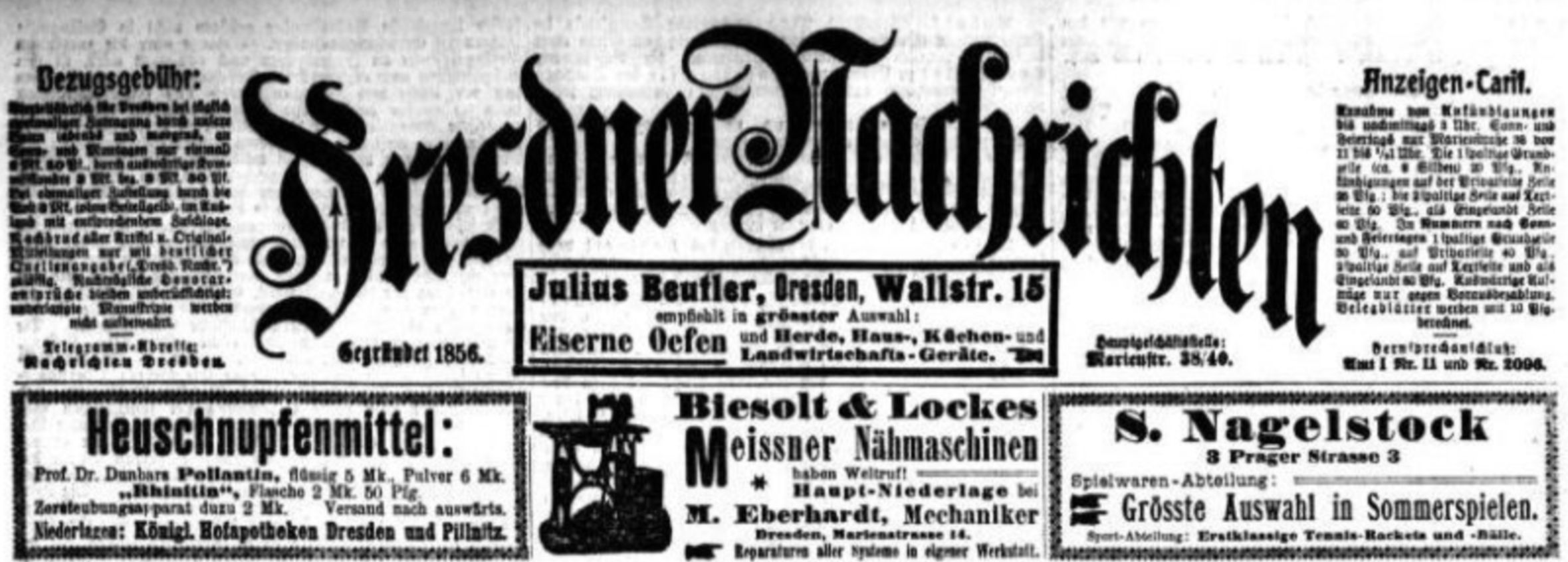 Dresdner Nachrichten vom 16. Juni 1905