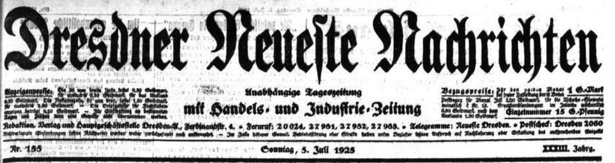 Dresdner Neueste Nachrichten vom 5. Juli 1925