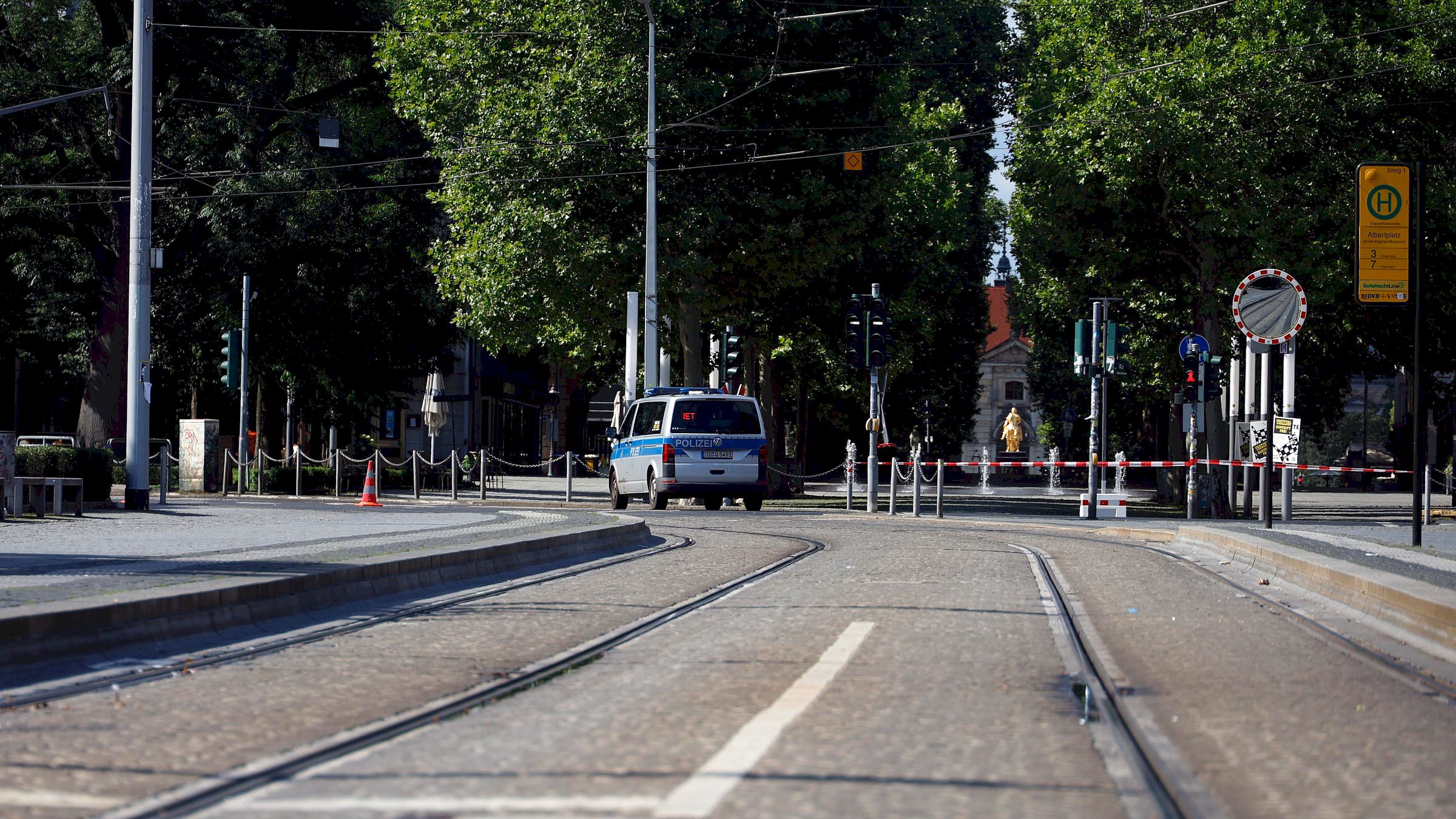 Die Innenstadt war komplett abgesperrt. Foto: Florian Varga