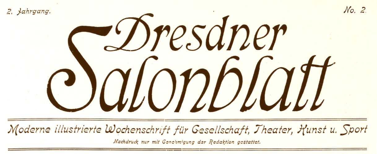 Dresdner Salonblatt von 1907