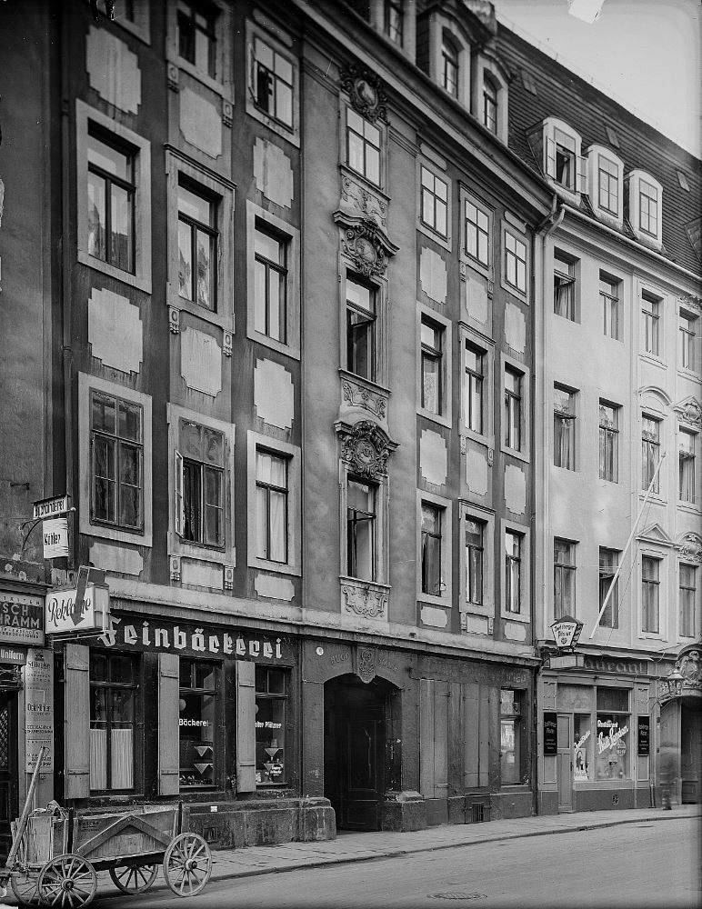 Das Restaurant "Polnisches Brauhaus" in der Großen Meißner Gasse 9 - Foto von 1910