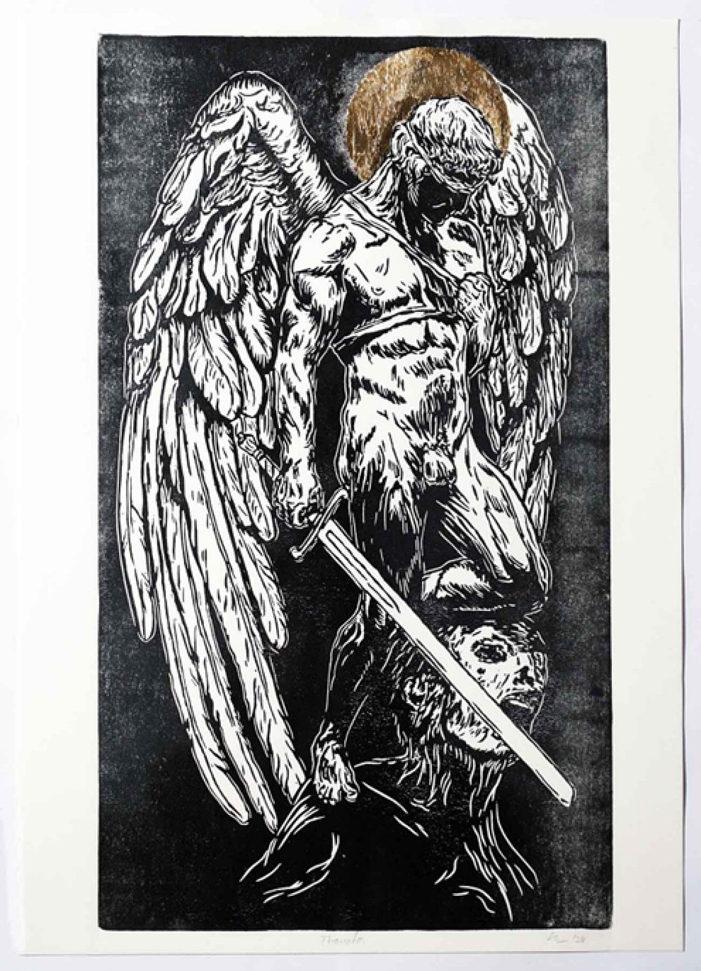 Thanatos - Linolschnitt - Robert Koch