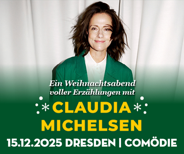 Claudia Michelsen am 15. Dezember in der Comödie Dresden