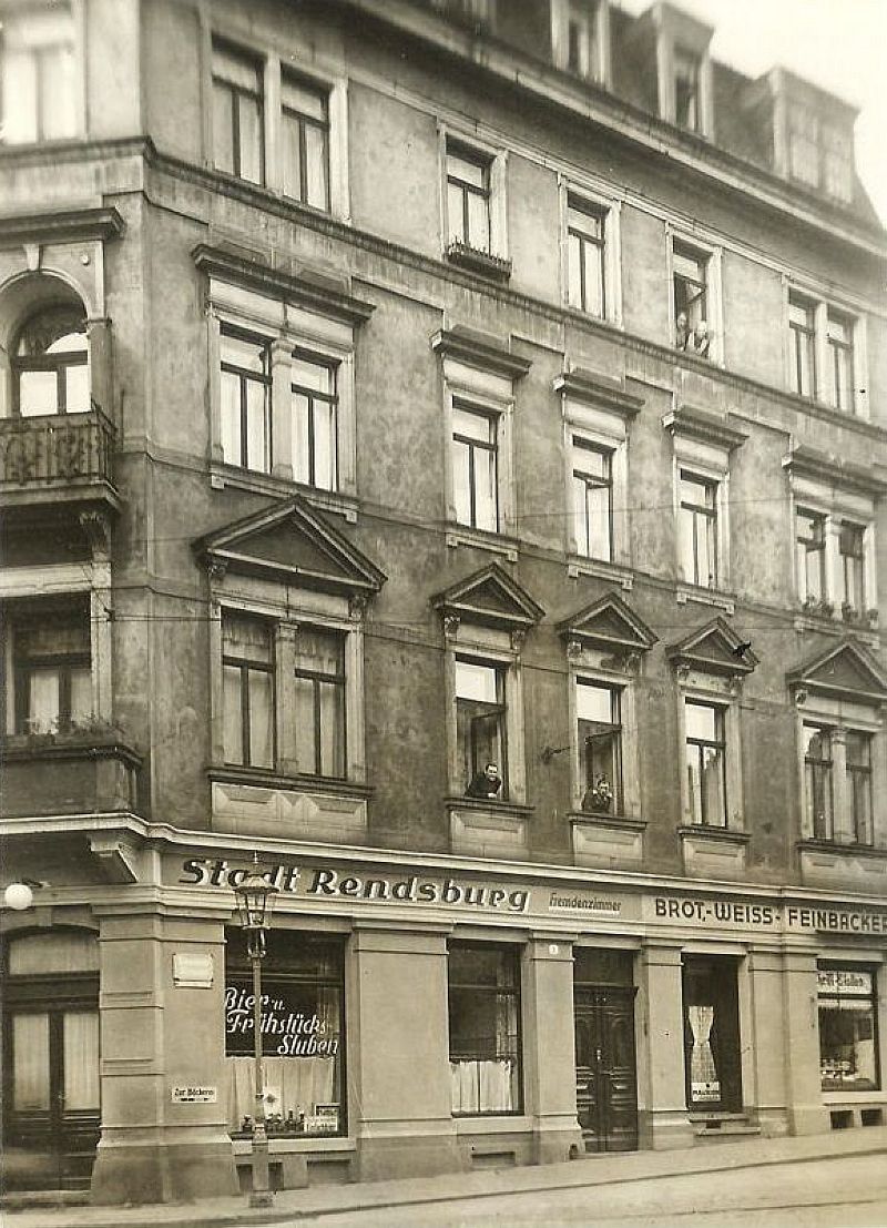 Hotel Stadt Rendsburg um 1925 - zeitgenössische Postkarte