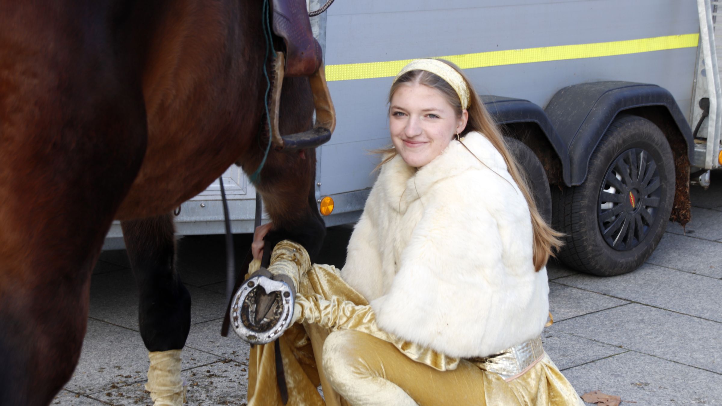 Goldene Reiterin Emma mit Apollo. Foto: Anton Launer